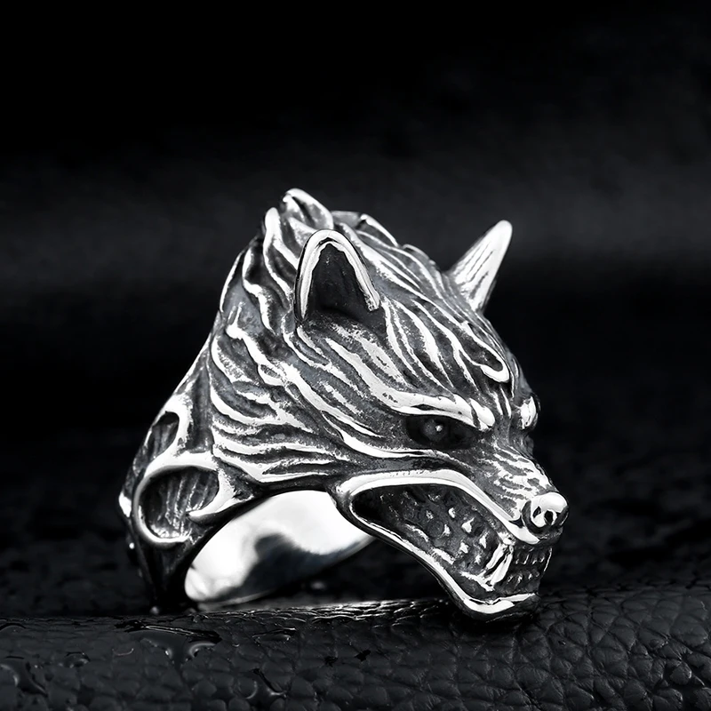 5 Styles Vintage Punk Wind Wolf Bull Ring Lizard Spartan Mask Rings Rock Hip Hop Men's Ring Jewelry Drop Shipping