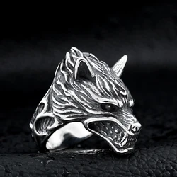 5 Styles Vintage Punk Wind Wolf Bull Ring Lizard Spartan Mask Rings Rock Hip Hop Men's Ring Jewelry Drop Shipping