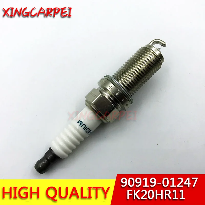 6pcs 90919-01247 FK20HR-11 Dual Iridium Spark Plug For Toyota Camry RAV4 Lexus ES350 RX350 For Honda JAZZ Insight 90919-01247