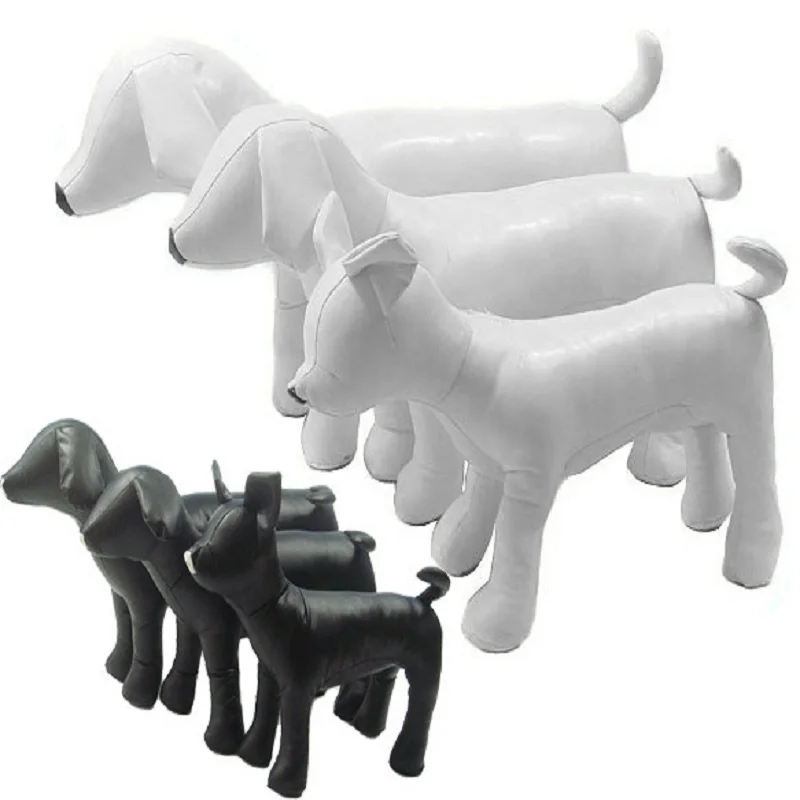 Pet Torsos Models PVC Leather Models Dog Mannequins Pet Clothing Stand S/M/L