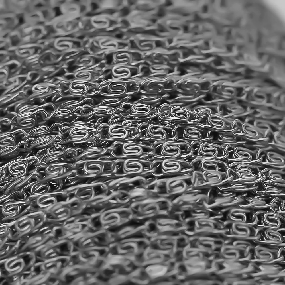 2 Meter Edelstahl-Drehketten in Großpackung für DIY-Schmuckherstellung, Ohrring-Zubehör, handgefertigte Halsketten, Bastelarbeiten, Fußkettchen – Detail 4