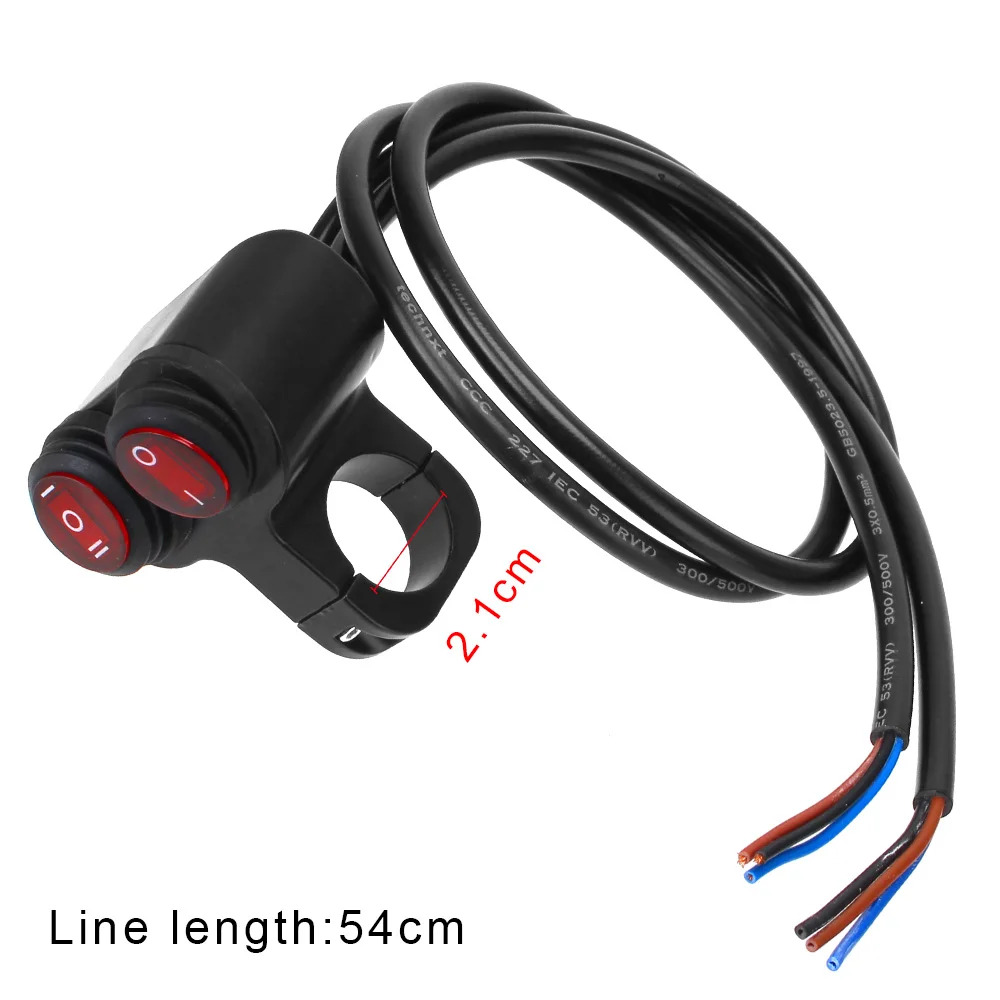 Motorcycle Handlebar Light Switch Headlight 12V Waterproof On/Off Switch