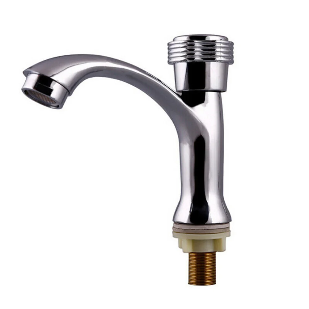 Public Faucet Type Self Closing Faucet Sink Tap Chrome Zinc Alloy Home