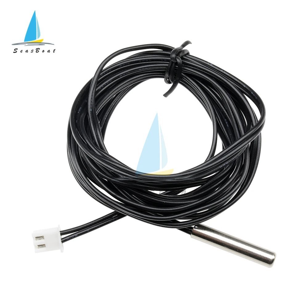 50CM 2M 3M NTC Thermistor Temperature Sensor Waterproof Probe Wire 10K 1% 3950 W1209 W1401 Cable