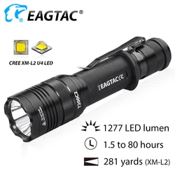 EAGTAC T200C2 XML2 SFT40 1277lm LED Flashlight Police Lantern Light 18650 CR23A Battery 365NM UV XPL HI Long Throw Hunting Torch