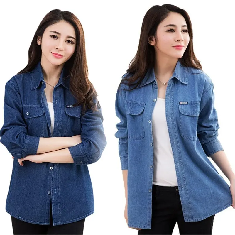 2024 New Women Basic Coat Denim Jacket Women Autumn Denim Jacket For Women Jeans Jacket Women Denim Coat Lady Loose Casual 4XL