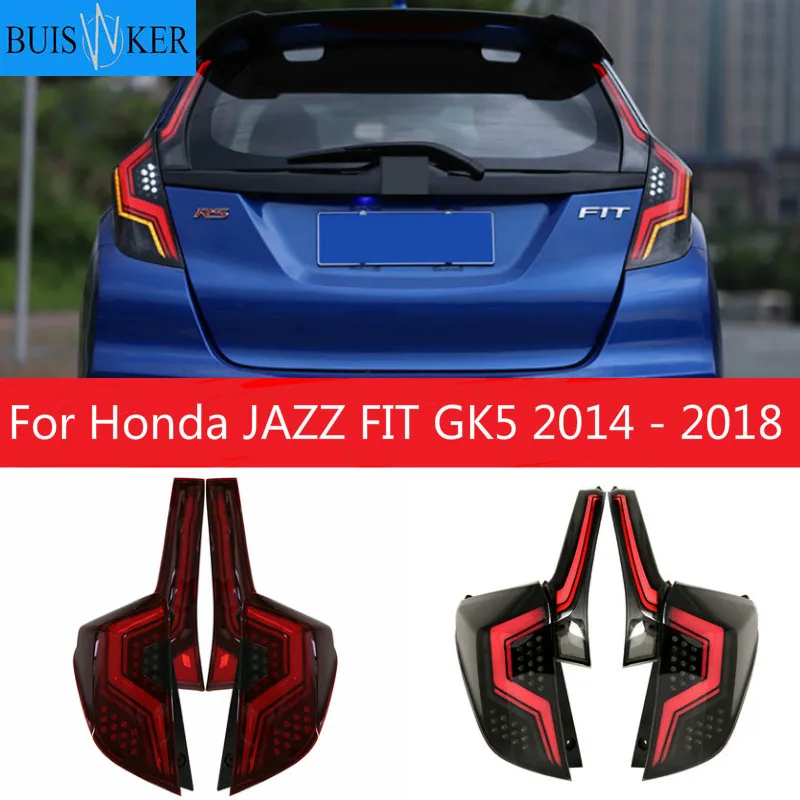 

Автомобильный светодиодный светильник для Honda JAZZ FIT GK5 2014-2018, задний противотуманный фонарь, стоп-сигнал, задний ход, динамический сигнал поворота