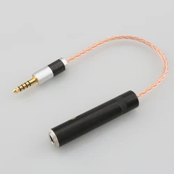 HiFi 4.4mm TRRS zrównoważony męski na 6.35mm TRS 3pin żeński Adapter Audio kabel 4.4mm do 1/4 6.35mm UPOCC pojedyncze miedziane z kryształami