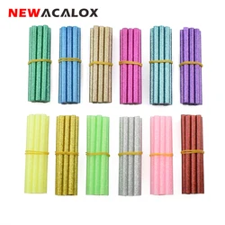 NEWACALOX 120pcs/lot Colorful Hot Melt Glue Sticks 7mm For Glue Gun High Viscosity Adhesive Repair Tool DIY Art Craft Hand Tool