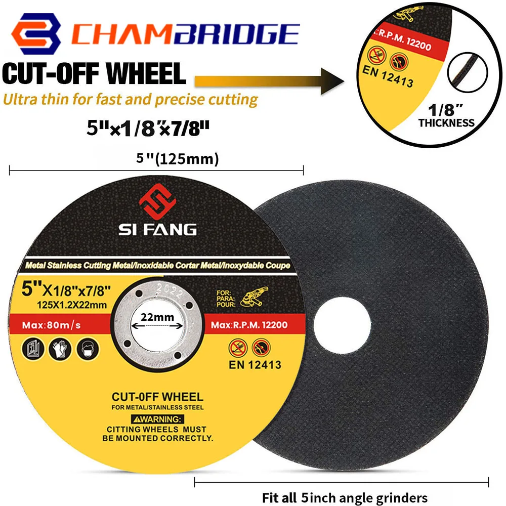 125mm 5 inch Metal Cutting Discs 7/8\