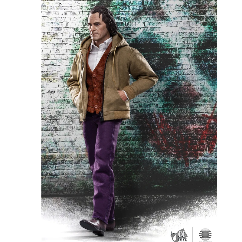 1/6 Scale Joker Figure Joaquin Phoenix Clown 12 Inches Action Figure Dolls Collectible Full Set Gift 7CCTOYS PU STUDIOS