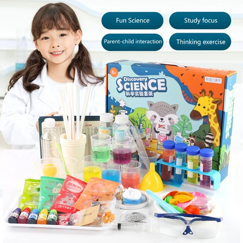 

D55E Kids Simulation Chemical Experiment Lifelike Play Toys Detechable Toy Brain Training Portable Educational Toys