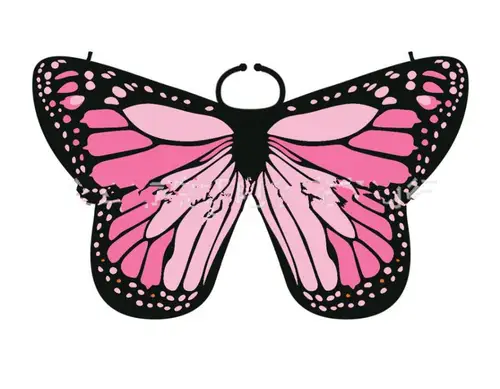 Imagen 2 del producto Venta al por mayor, disfraz de alas de monarca rosa para niños, mujeres, alas de mariposa, chal, capa, bufanda, alas de Ángel Isis, venta caliente barata