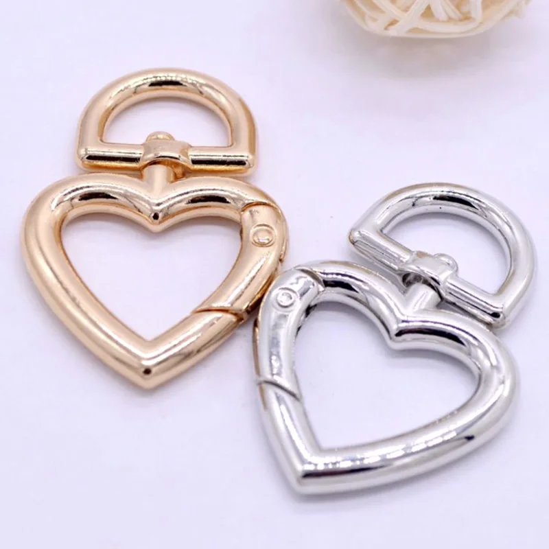 10pcs Metal Key Rings KeyRing Key Chains Heart shape  Keyrings Split Rings KeyChains DIY Jewelry Making Findings