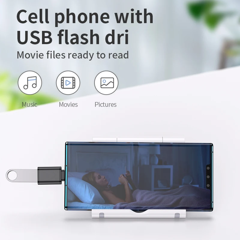 USB C OTG Adapter Fast USB To Type C Adapter for MacbookPro Samsung Xiaomi Huawei Mini USB Adapter Type-C OTG Cable Converter