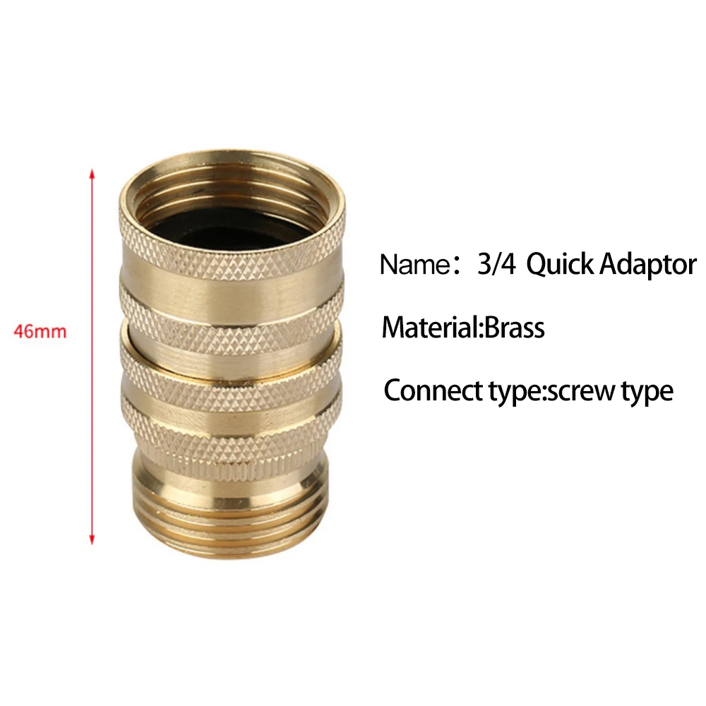 High Pressure Washer Spary Water Gun Adaptor  Brass Quick Connector 3/4 Outlet Joint Car Cleaning Machine Accessory