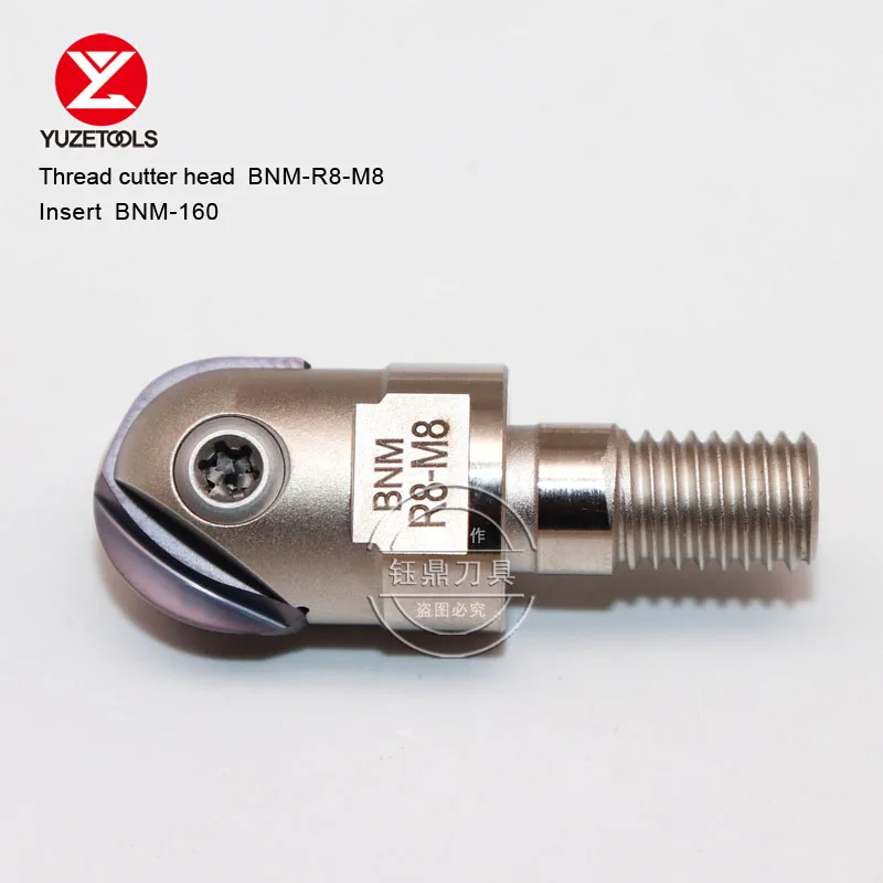 CNC Modular Type Screwed Connection Milling Cutter BNM-R8-M8 Thread Locking Tooth Type Fit Dijet Fine milling ball insert BNM160