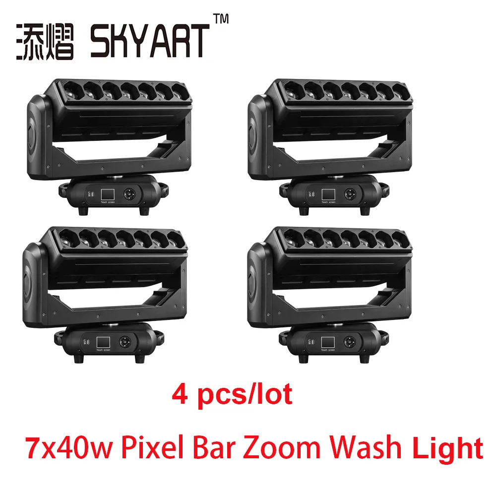 Free shipping factory new item products high qulity 7*40w-moving-head-light-led-pixel stage lights for bar party dj hotel yard