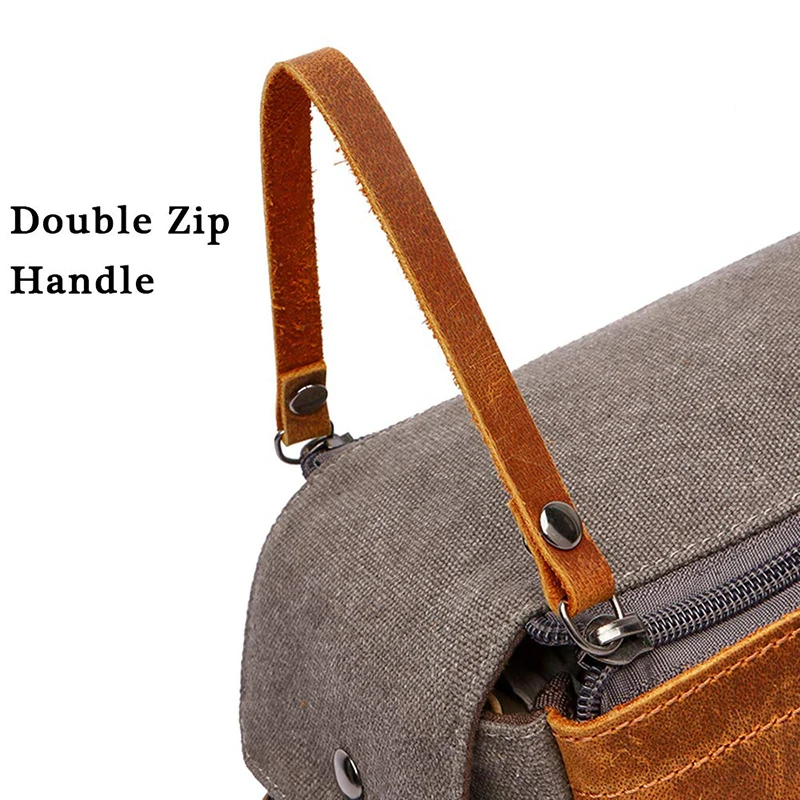 Toiletry Bag for Men Shaving Kit Bag Crazy Horse Leather Dopp Kit  Travel Shaving Bag Mens Toiletry Bag Canvas