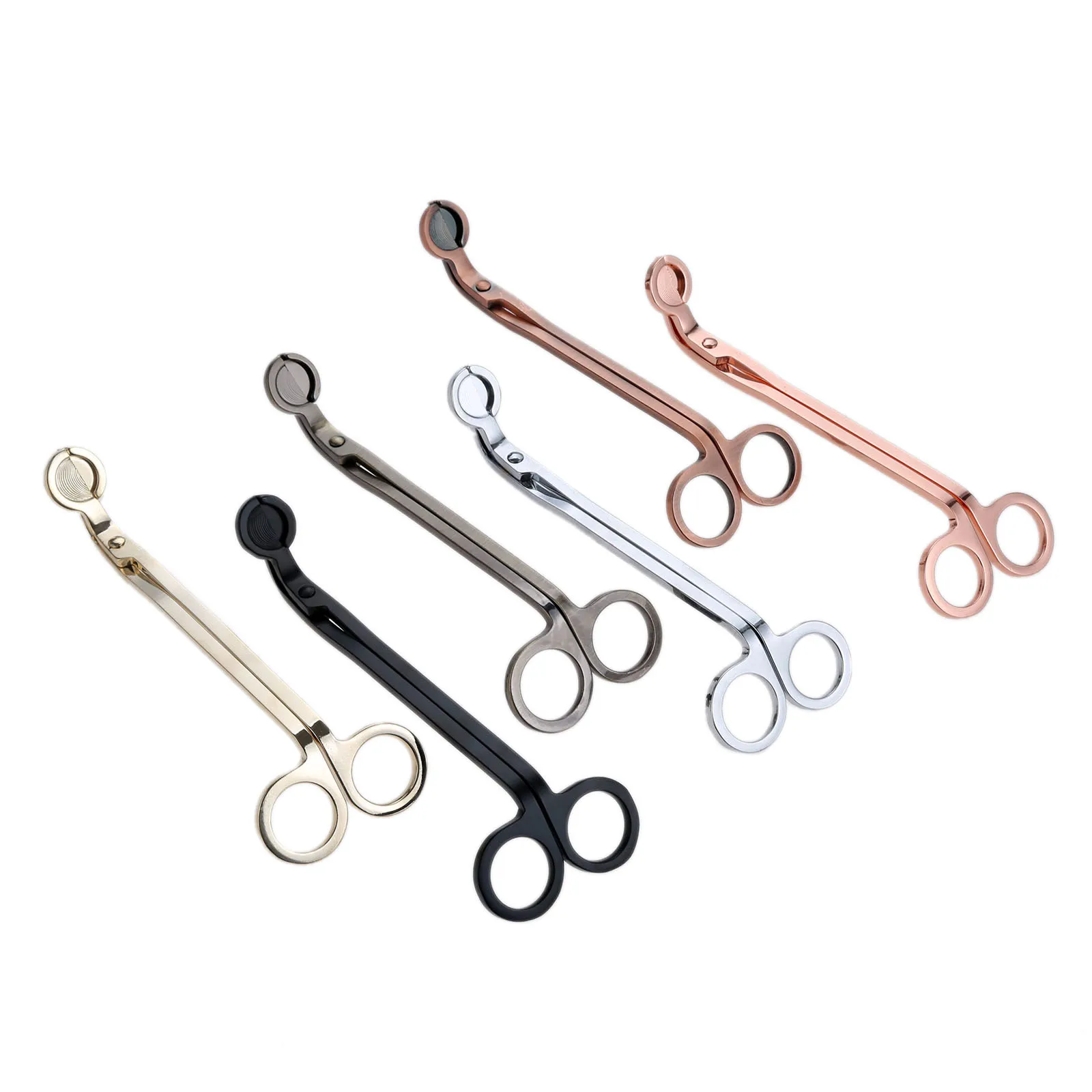 Kaarsenlont Trimmer Rvs Kaars Schaar Trim Lont Cutter Snuffer Ronde Hoofd 18Cm Black Rose Goud Zilver Rood brons