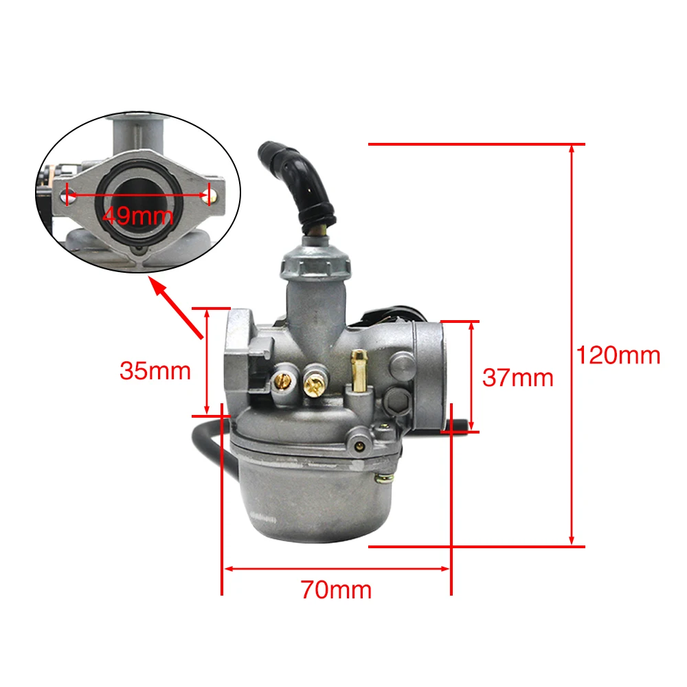 SCL MOTOS PZ19 19mm Motorcycle Carburetor Carburador Choke Carb For Honda Suzuki Kawasaki 50cc 70cc 90cc 110cc Motorbike Parts