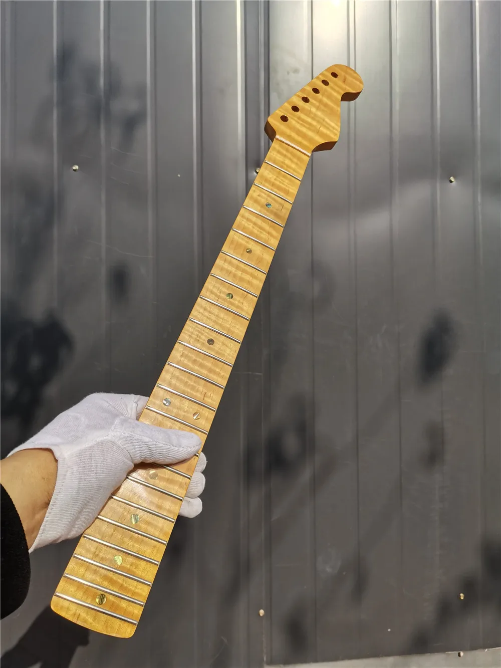 New yellow Electric guitar neck 21 fret 25.5\'\' maple made and maple Guitar Fretboard #46