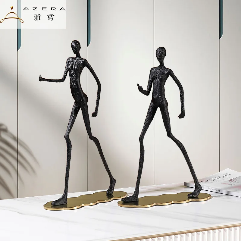 

Handmade Crafts Character Statue Walking Man Giacometti Person Figure Walker Sculpture Home Decoration Office Table Decor