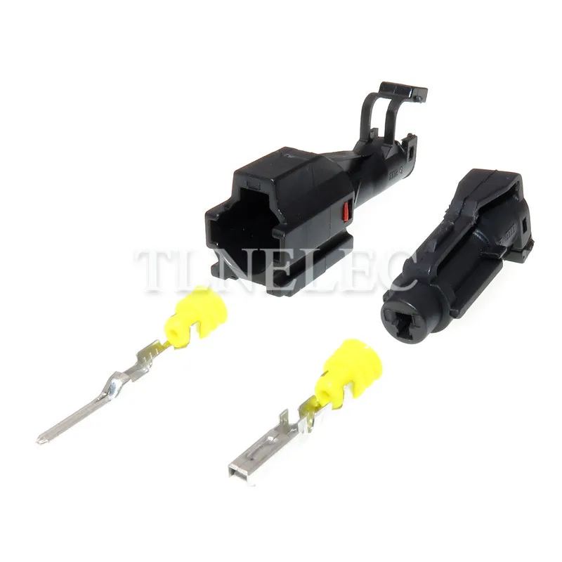 MG640280-5 MG610278-5  Black SWP Style Waterproof Male Female Adapter Automotive Plug KET 1 Pin Connector