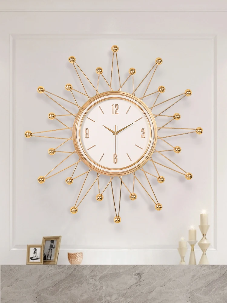 Modern light luxury clock wall clock living room creative fashion wall watch simple atmosphere decoration Nordic quartz clock