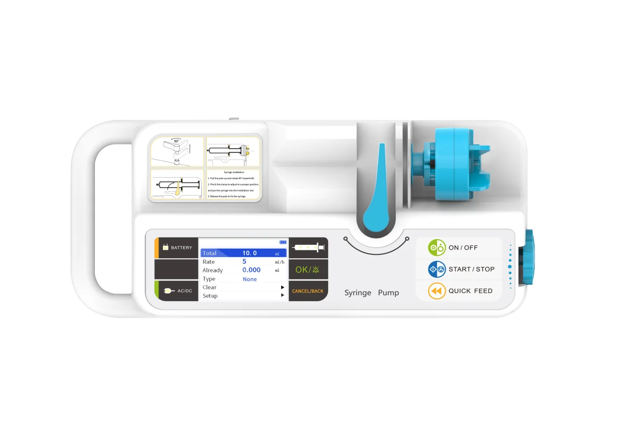 CONTEC Brand Syringe Pump SP950 LCD real-time Alarm Rechargable battery(Human or Veterinary Use)