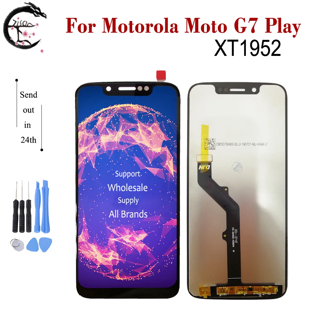 Pantalla de 5,7 pulgadas para Motorola Moto G7 Play, pantalla LCD XT1952, conjunto de sensor digitalizador de Panel táctil LCD para Motorola G7 play