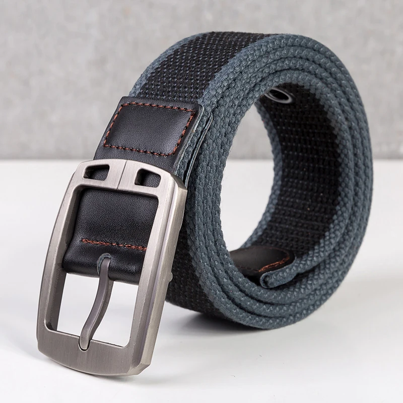 New Men belt Quality Canvas Pin Buckle Men's belt Casual Sports Jeans Wild belt Canvas belt Fabric belt Men belts Luxury