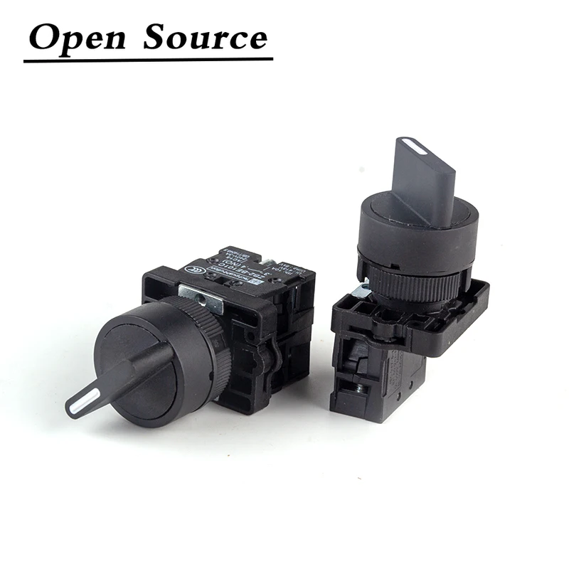 22mm XB2-ED21 XB2-ED33 Self-locking/Latching Knob Switch 10A/600V 2 Position 3 Position Select Button Switch