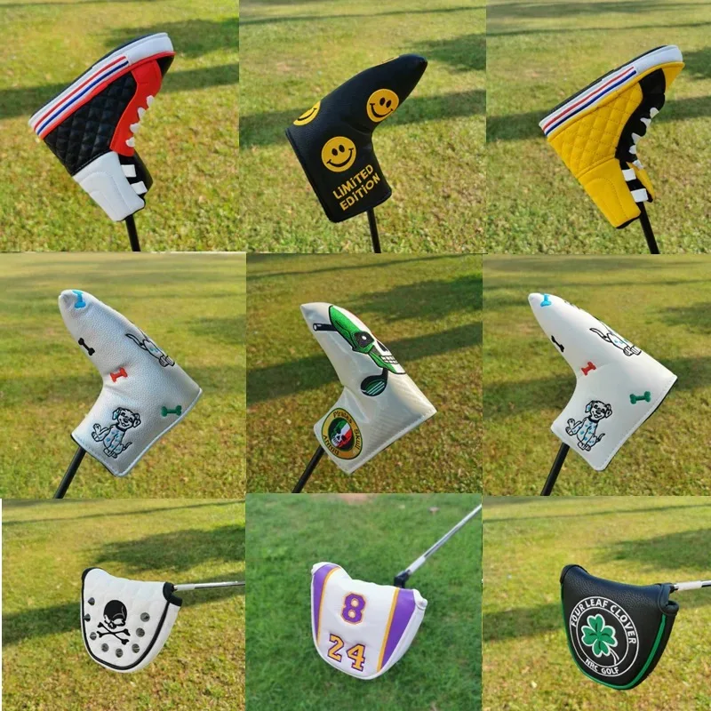 Variety of putter covers Golf club head cover L-shaped linear putter shaft cover Half round club head cover cover