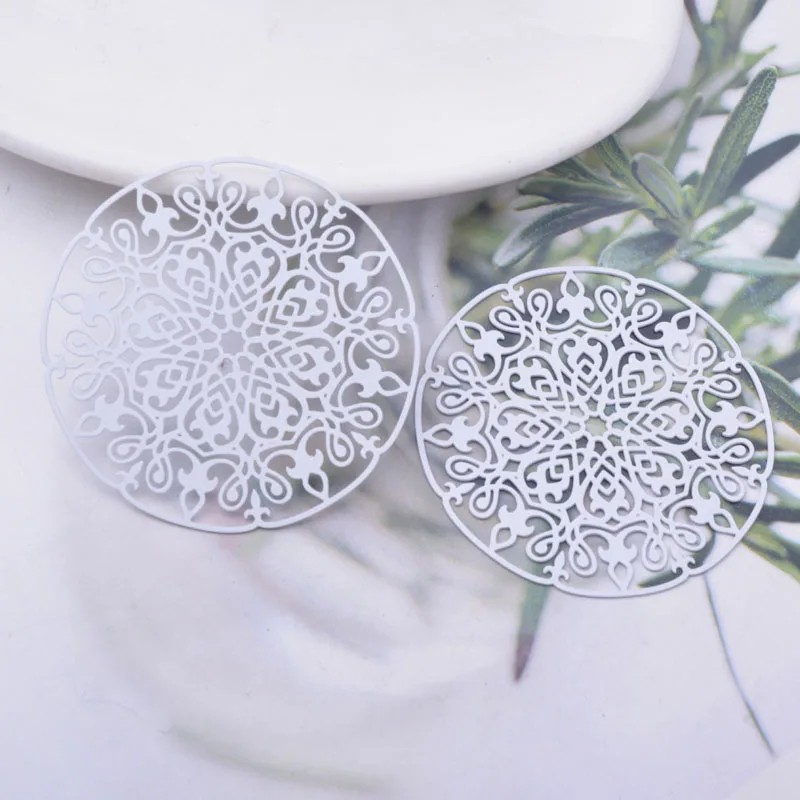 30 Stück AA4686 45mm Große Runde Bemalte Anhänger DIY Schmuck Ohrring Zubehör – Detail 11