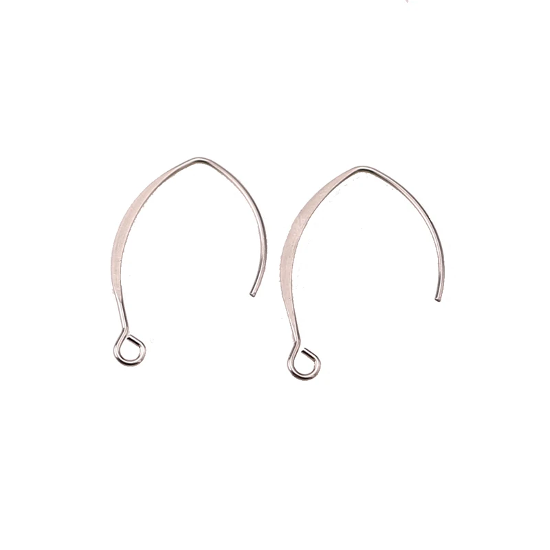 50pcs Stainless Steel Great Flat Ear Hook French Earring Hooks Wire Settings Base Settings for DIY Earrings Ear Jewelry Making