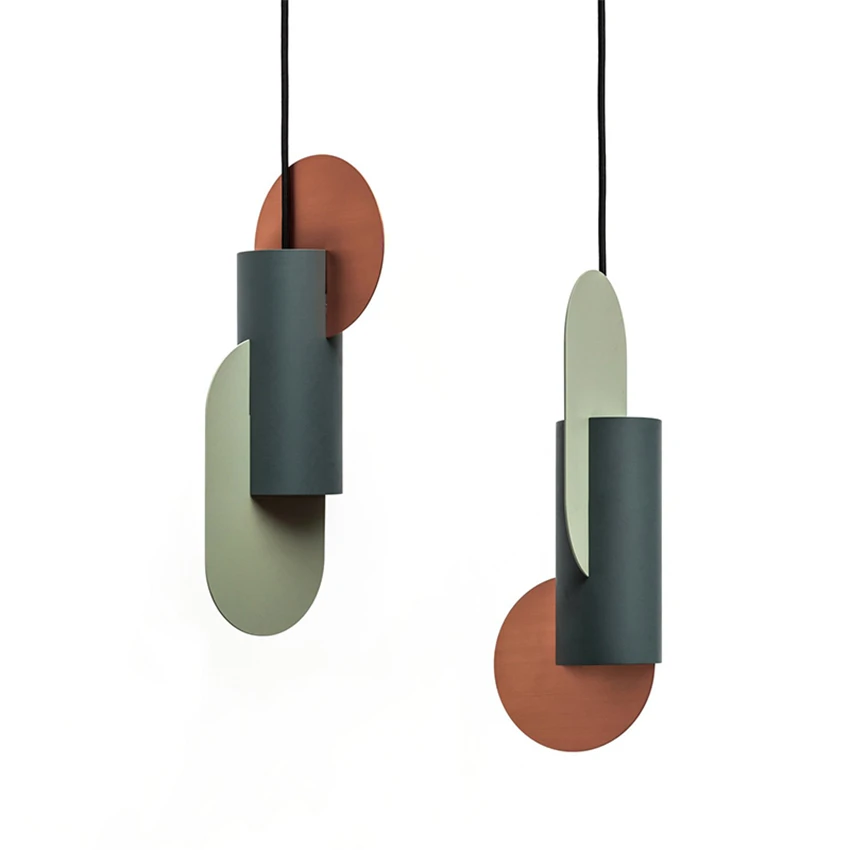 Nordic Personality Color Metal Pendant Lights Designer Modern Restaurant Holder Clothing Shop Hanging