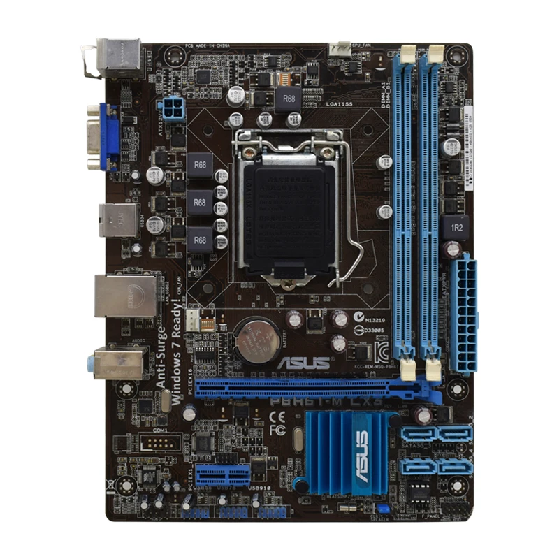 

Материнская плата ASUS P8H61-M LX3 LGA1155 Процессор Intel H61 DDR3 16 ГБ с поддержкой Core i3-2120 3210 3245 2500 3340 3570 3770 G1620 G5550