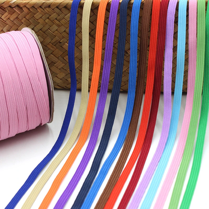 3mm 6mm Elastic Ribbon High-Elastic Elastic Band Rubber Band Elastic Line DIY Lace Trim Sewing Waist Band Garment Accessories