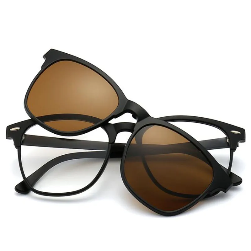 2332 Magnet Clip Half Frame Myopia Glasses 0 -0.5 -1.0 -2.0 To -6.0 , Hyperopia Sunglasses +0.5 +1.0 +2.0 To +6