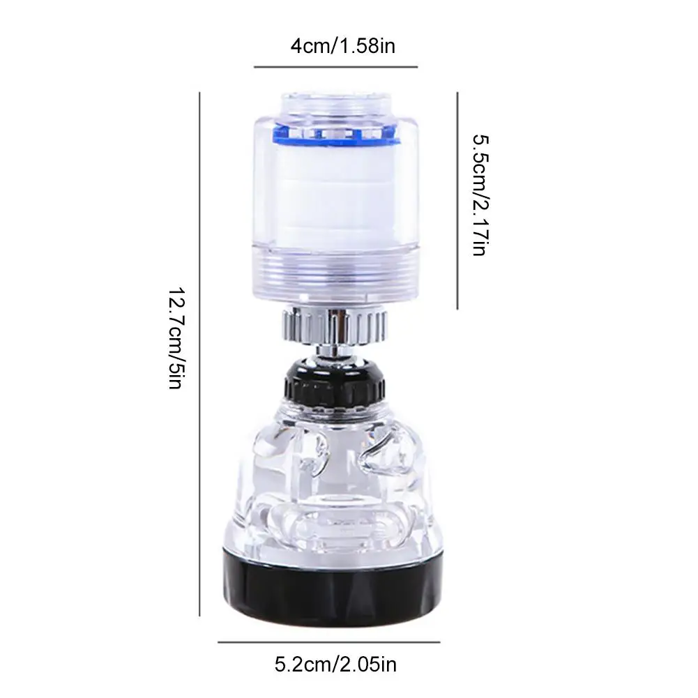 Kitchen Faucet Filter Rotating Nozzle Adjustable Double Filter Water Saving Device Household Water Purifier Tap Aerator