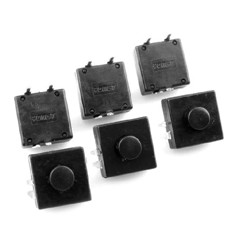 10 Chiếc 214A Nút Ấn Công Tắc Đèn Pin Chuyển Đổi Đa Chức Năng Nút Bấm 4Pin Trên-ON-OFF