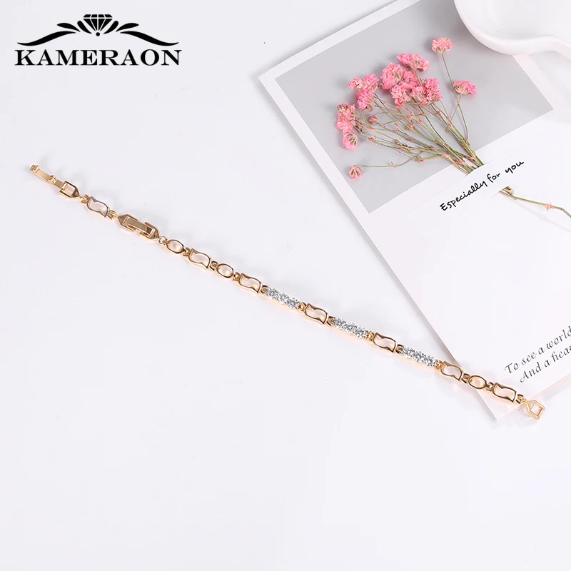 New Arrivals women fashion bracelets  with stones Shiny AAAAA CZ Crystal friendship female wrist bracelet