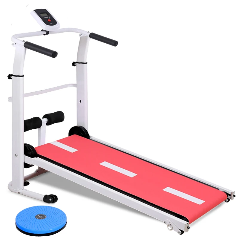 Treadmill Home Small Fitness Equipment Mini Folding Style Lengthened Stepper Three-in-one Multi-function Manual Adjustment