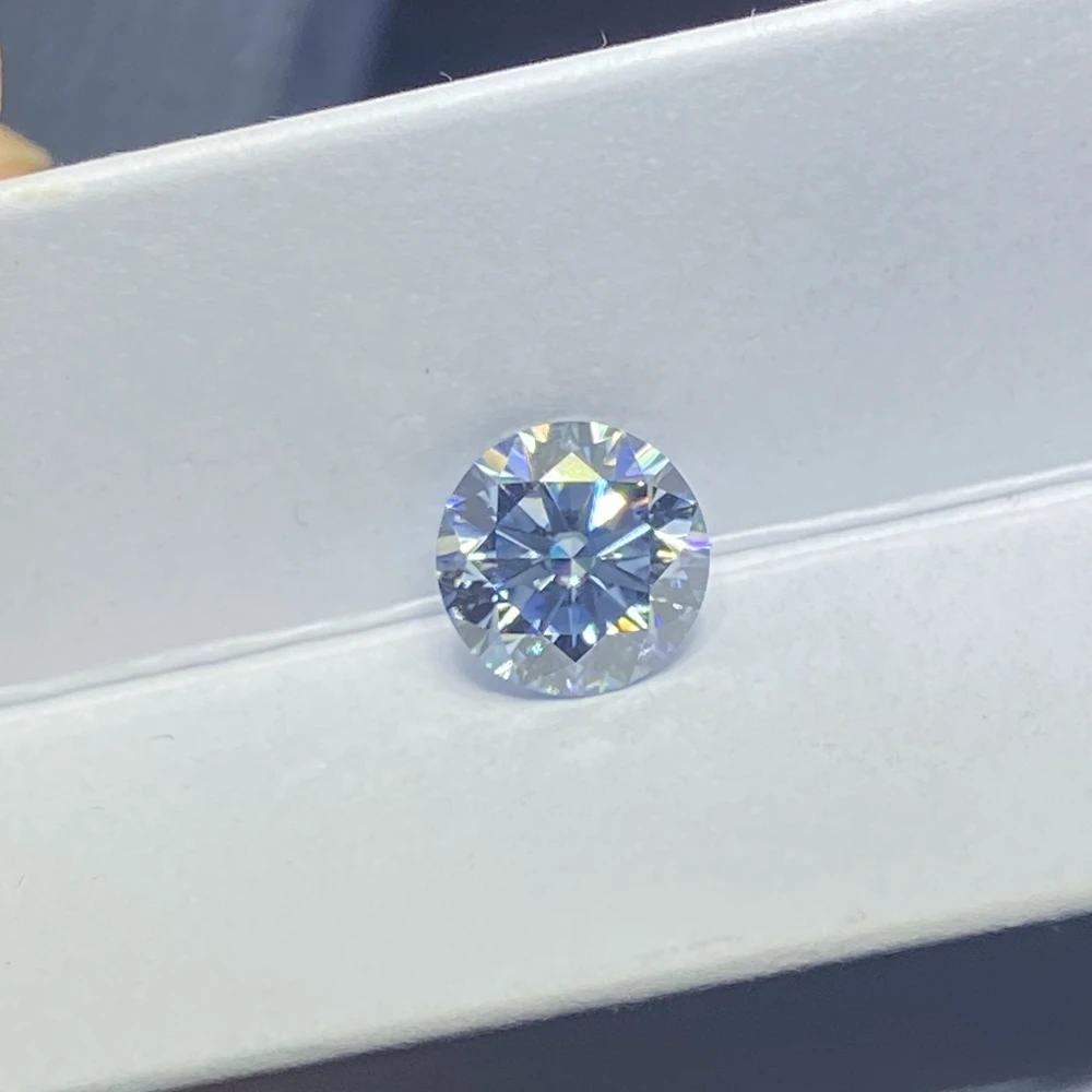 

Meisidian Newest Lab Created Diamond VVS1 2 Karat 8mm Blue Sapphire Moissanite Stone Price