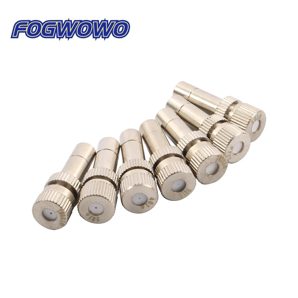 

60 Pcs Brass Nickel Plated 6mm Fine Atomization Nozzles Garden landscaping Cooling Dust Removal Disinfection Watering Sprayers