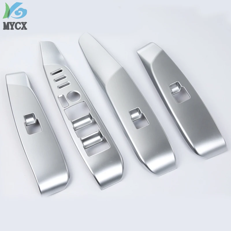 

LHD For Toyota Camry XV70 2018 2019 Car Styling Door Armrest Window Lift Button Cover Trim Accessories Matte Silver ABS Chrome