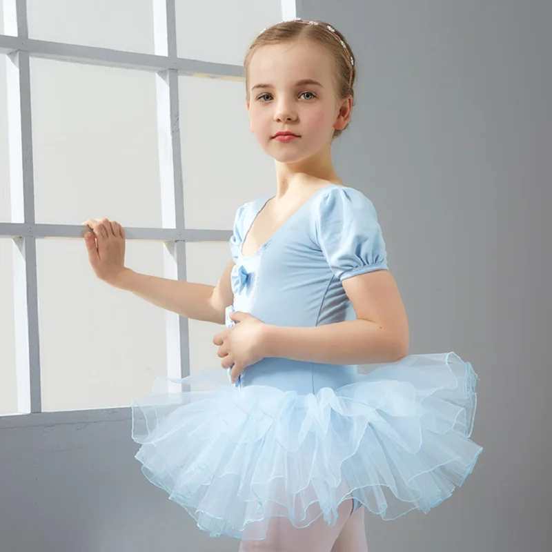 

Short Sleeve Dance Dress for Girls, Cotton Ballet Dancewear Good Quality,Toddler Ballet Dress,Kids Tutu Dress, Kids Dance Skirts
