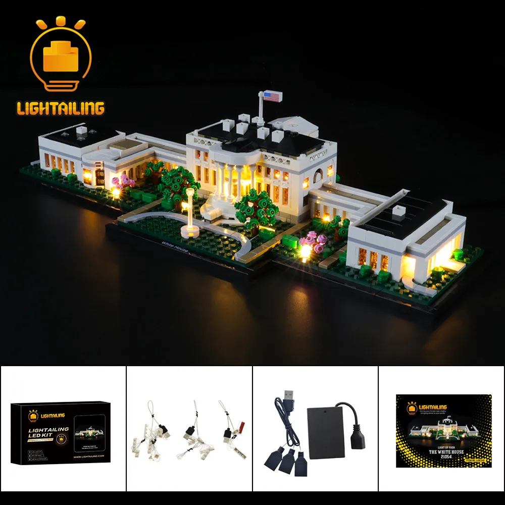 

LIGHTAILING LED Light Kit For 21054 Architecture Series The White House Toys Building Blocks Lighting Set