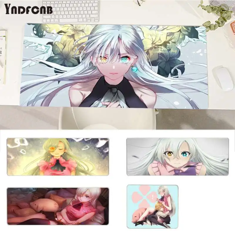 

YNDFCNB The Seven Deadly Sin Elizabe Elizabeth Liones Anime Mats laptop Gaming mouse pad Size for mouse pad Keyboard Deak Mat